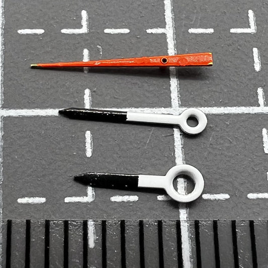 11mm black and white watch hands set by Miyota for 2035, 2115, 2105, 2305 movements.