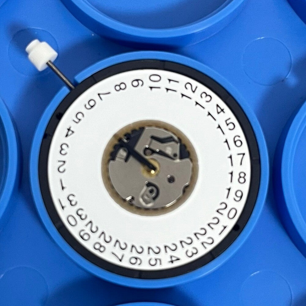 Swiss Made ISA 2334 quartz watch movement with original single calendar, date display at 3 o'clock.