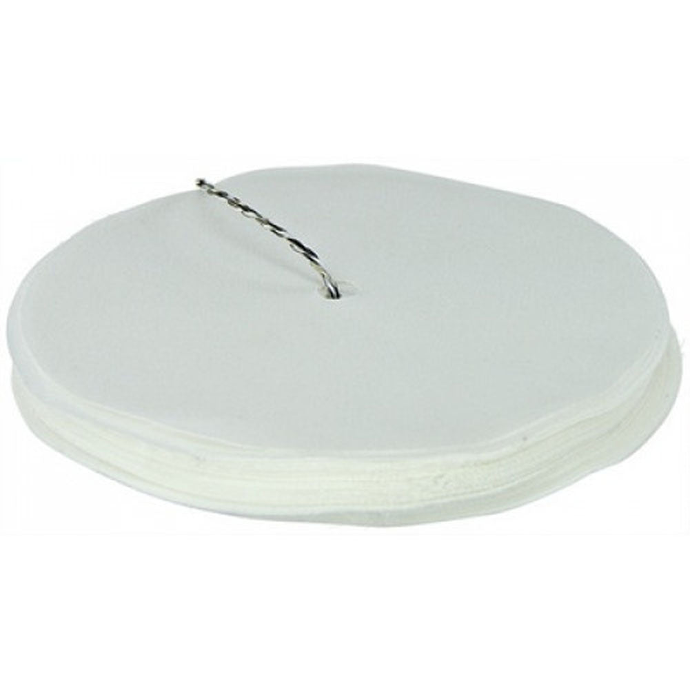 Bergeon 1169-150 bleached cotton polishing wheel 150mm, ideal for watch accessory cleaning and finishing.