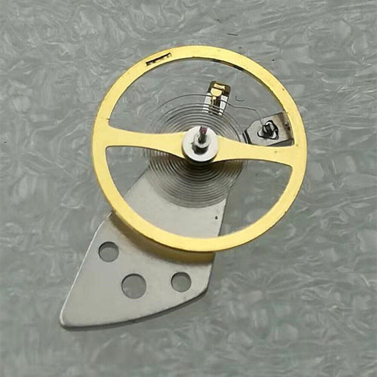Silver complete balance wheel with splint for Miyota 8205 8200 by Japan Made, precision watch accessory.