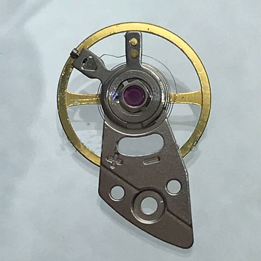 Silver complete balance wheel with splint for Miyota 8N24 movement, Japan made, precision watch accessory.