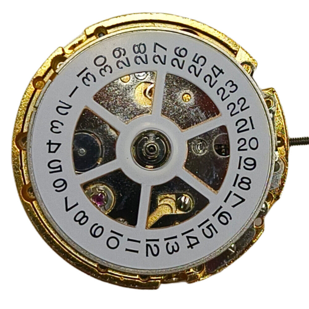 Golden 2813 8205 automatic watch movement with single calendar at 3 o'clock, China made.