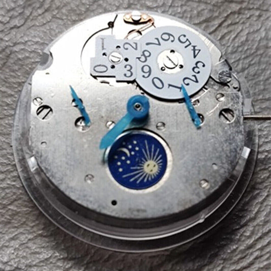 China Made automatic mechanical watch movement with big date, ideal replacement for Orient watches.