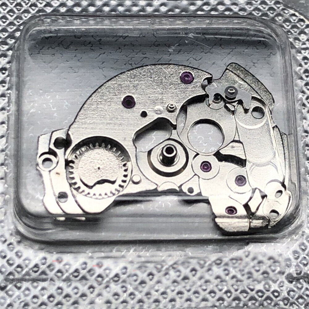 Silver train wheel bridge for Miyota 6601 6T51 movement, precision Japan-made watch part.