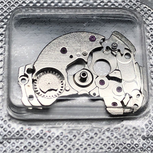 Silver train wheel bridge for Miyota 6601 6T51 movement, precision Japan-made watch part.