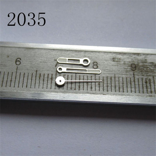 Round green luminous watch hands set for Miyota 2035, 2115, 2105, 2305 movements, Hollow design