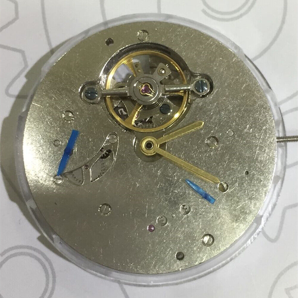 SHANGHAI brand automatic mechanical watch movement with exposed balance wheel detail for watch repair and customization