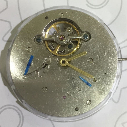SHANGHAI brand automatic mechanical watch movement with exposed balance wheel detail for watch repair and customization