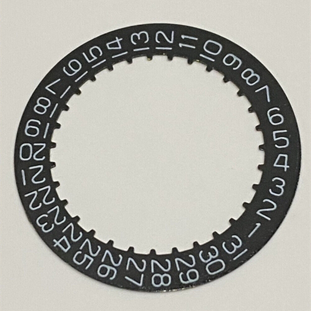 Black date wheel for ETA2824 watch movement, generic replacement part made in China.