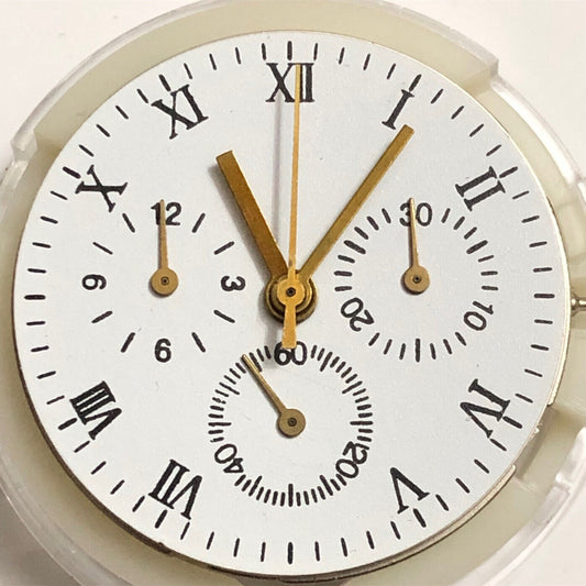 China Made 7750 mechanical movement watch with small seconds at 6 o'clock, three hands, no calendar.