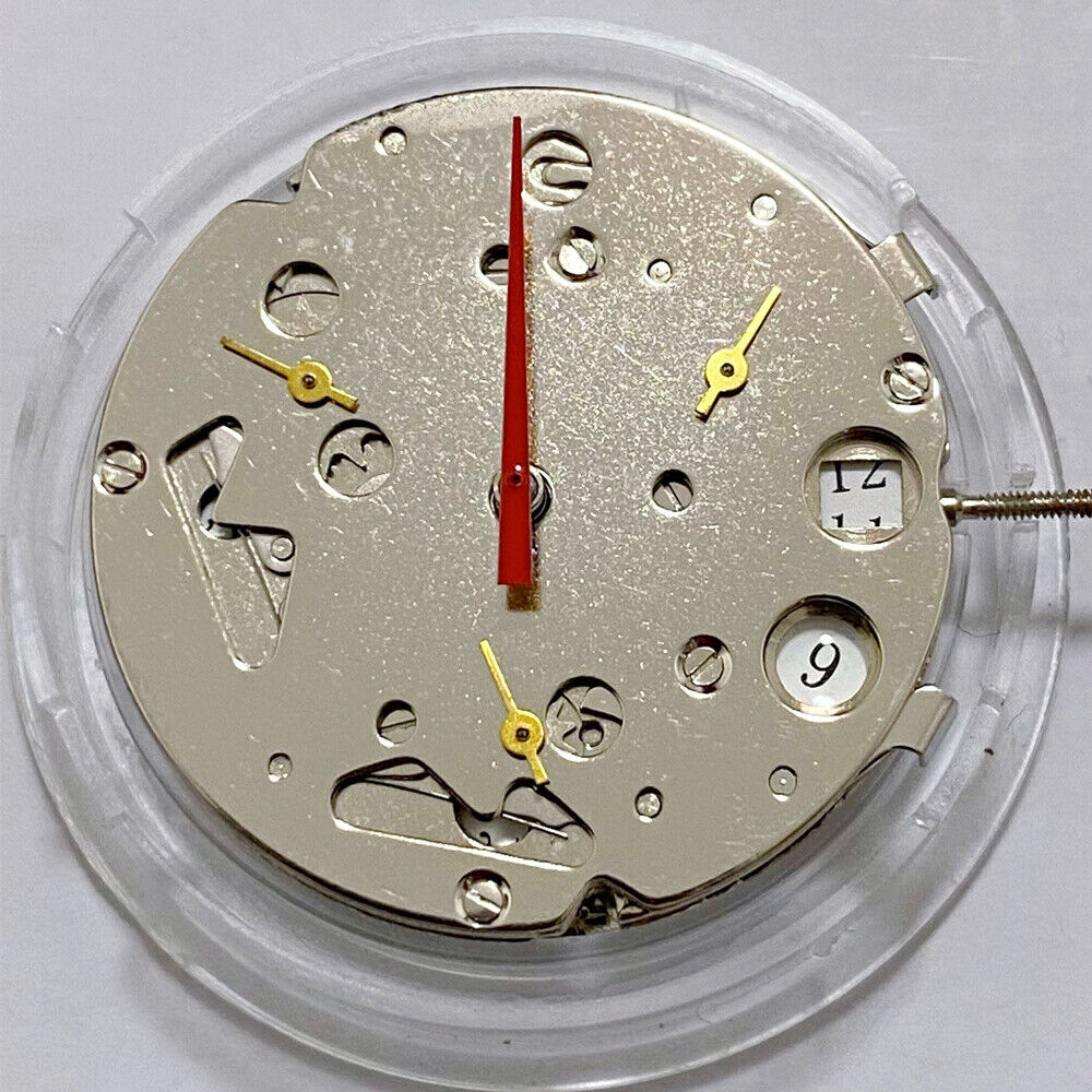 Tianjin T16 automatic watch movement with small seconds at 2, 6, and 10 o'clock positions by China Made.