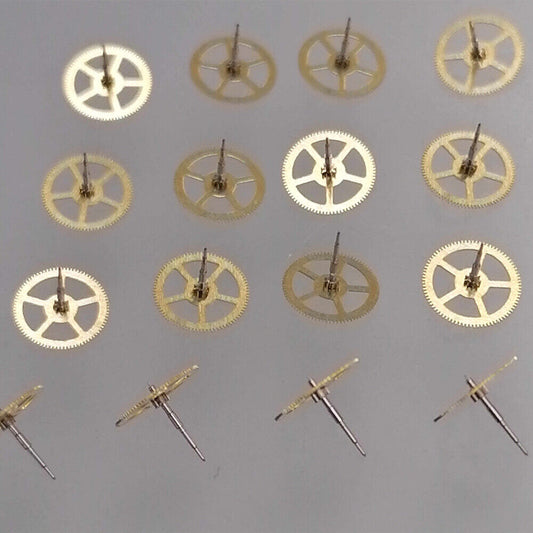 Golden second wheel for Miyota 82S5 82S7 movement, premium watch part by Generic brand.