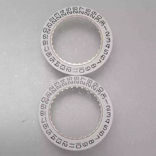 White date disk wheel showing date at 3 o'clock for ETA F04.111 watch movement, compatible accessory.