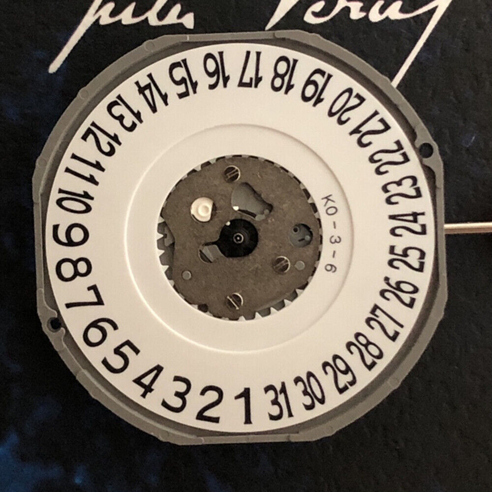 Miyota 2415 Japan quartz movement with date at 6, single calendar watch repair part by Miyota.
