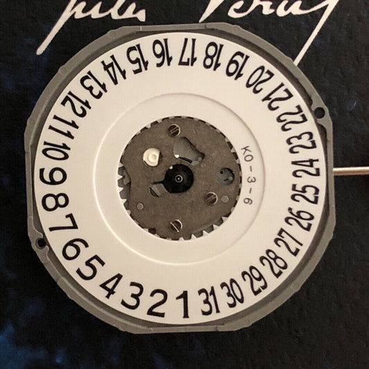 Miyota 2415 Japan quartz movement with date at 6, single calendar watch repair part by Miyota.