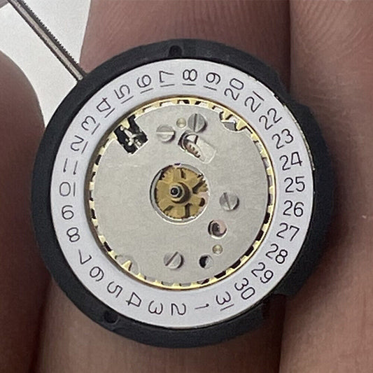 Ronda 585 Swiss quartz watch movement with date at 3 o'clock, standard height for precise timekeeping