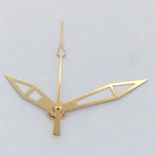 Rose gold luminous watch hands for Asian 8215/2813/8205 movement, perfect for watch repairs and upgrades.