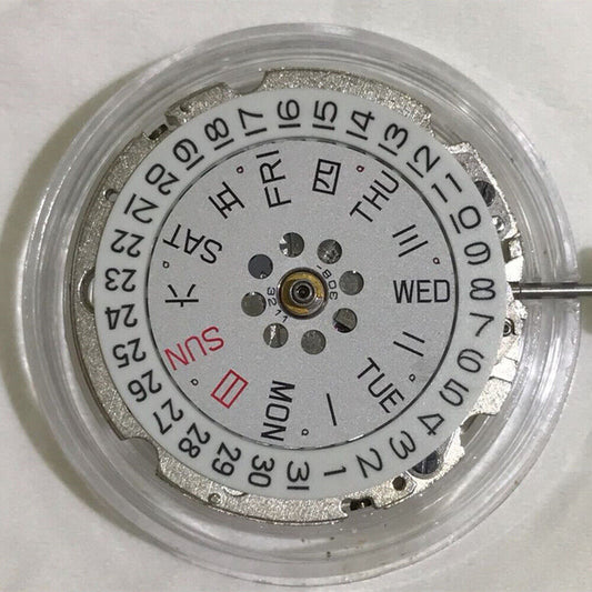 Miyota/Citizen 8200 automatic mechanical watch movement with double calendar, precision Japan craftsmanship.