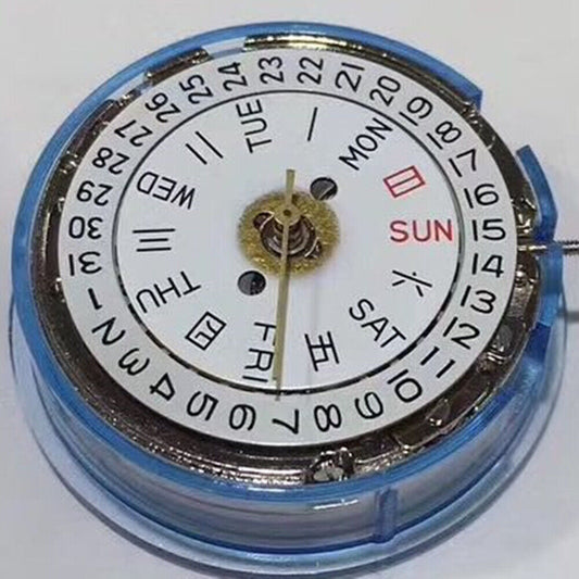 Segaull 2813 automatic watch movement with double calendar, precision mechanical design, China made.