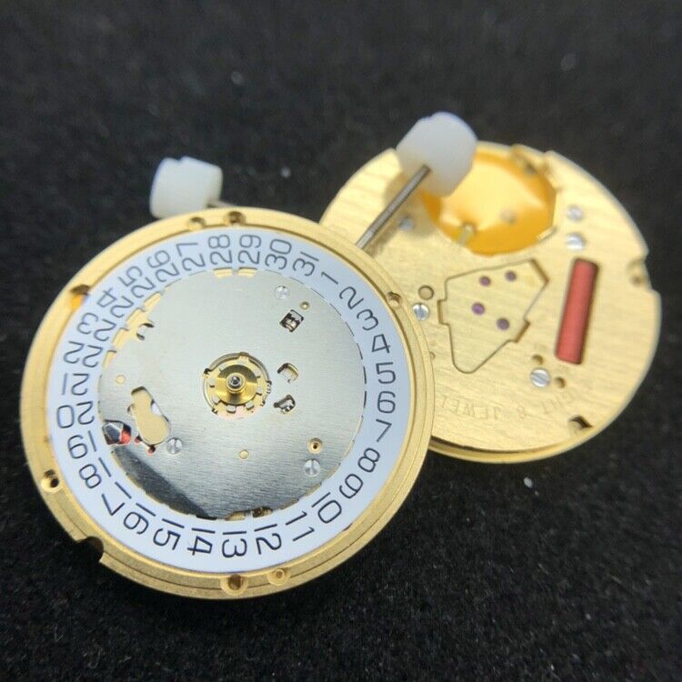 ETA E63.111 Swiss quartz watch movement with date at 3 o'clock for 255.411 replacement.
