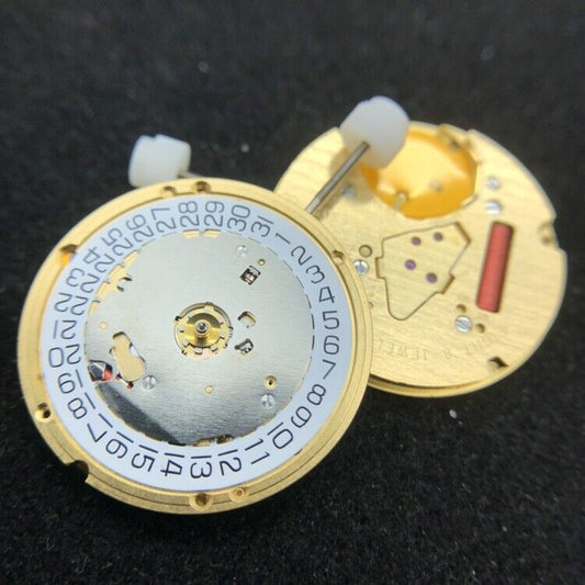 ETA E63.111 Swiss quartz watch movement with date at 3 o'clock for 255.411 replacement.