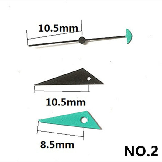 10.5mm triangle irregular watch hands, perfect for Miyota 2035 quartz movement upgrades.