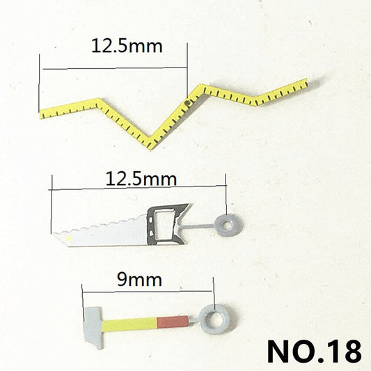 Saw waved ruler-style irregular watch hands for Miyota 2035 movement, perfect for stylish watch customization.