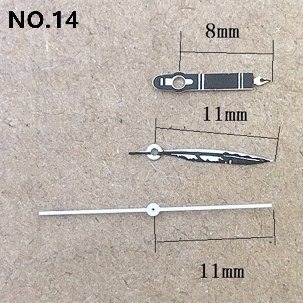 Feather Pen Design Watch Hands Set for Miyota 2035 Quartz Movement