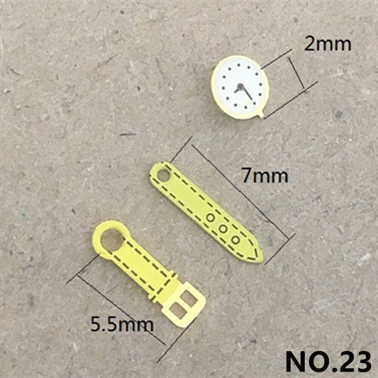 Yellow watch band with irregular hands, compatible with Miyota 2035 quartz movement watches for stylish repairs.