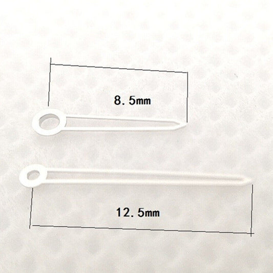 12.5mm silver trim watch hands by Hattori for Epson VJ20 quartz movement, precise and stylish replacement.