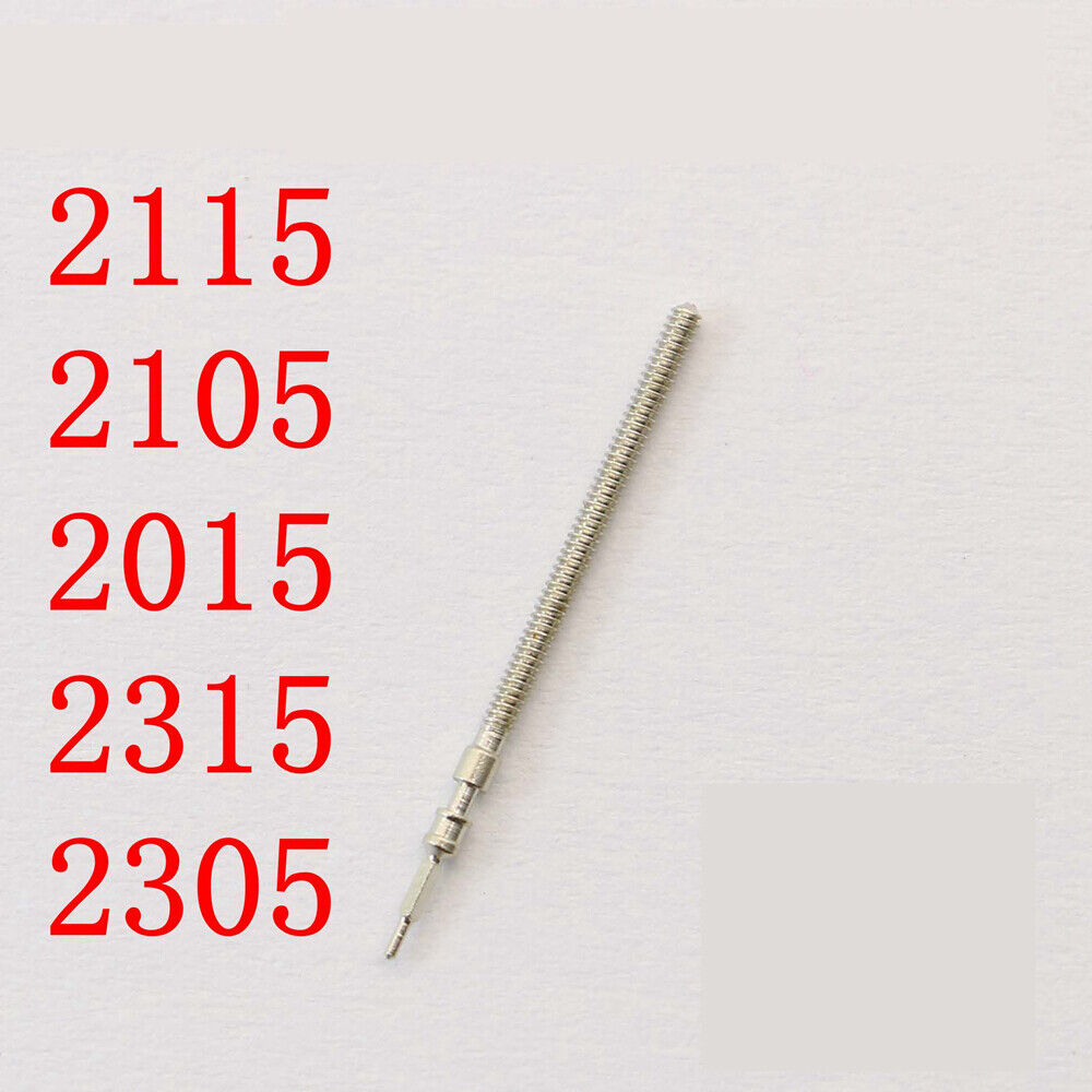 Watch winding stem compatible with Miyota 2115 2105 2015 movements for precise time adjustment.