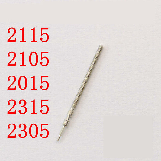 Watch winding stem compatible with Miyota 2115 2105 2015 movements for precise time adjustment.