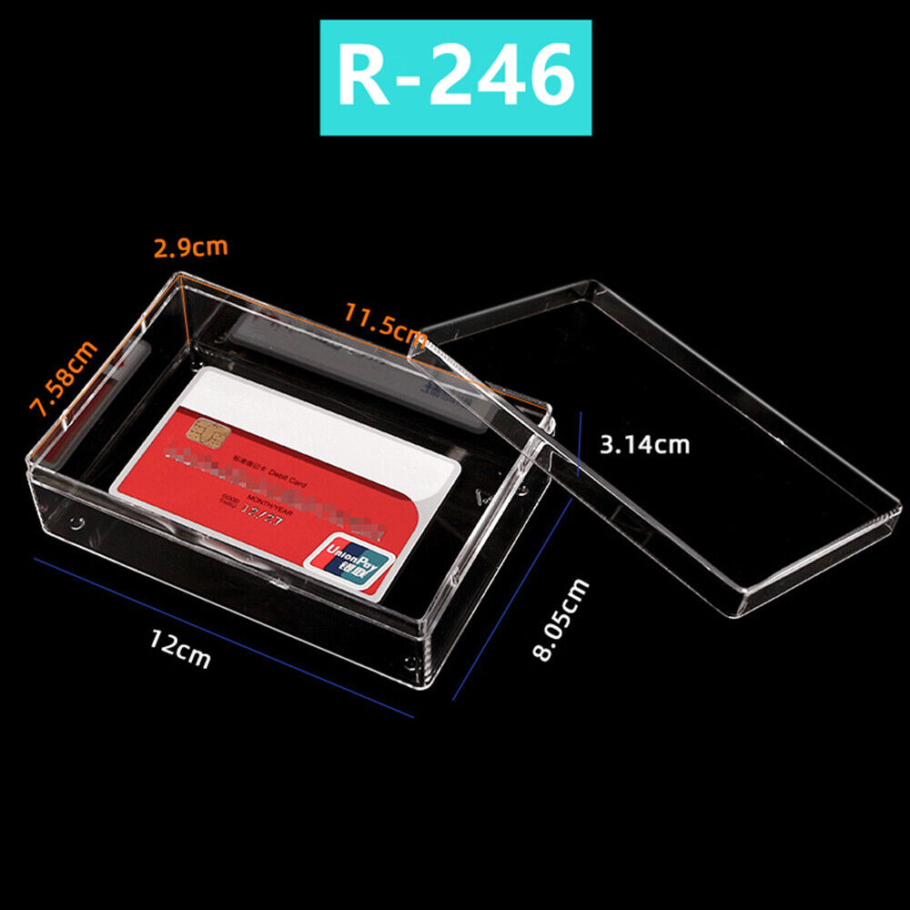 Set of 10 transparent PS toolbox containers with lids and bases, 120x80mm for organized storage.
