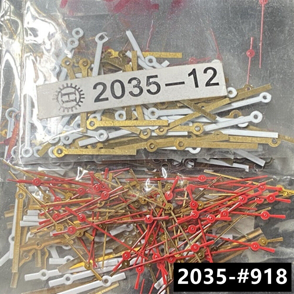 Set of 12mm white hour and minute watch hands for Epson PC21 quartz movement, precise timing accessory.