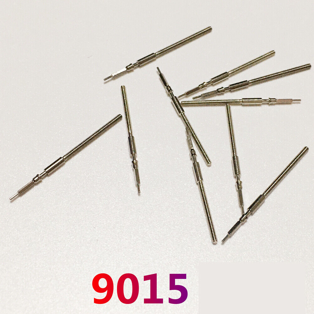 1. Set of 5 replacement watch winding stems compatible with Miyota 9015 mechanical movements.  