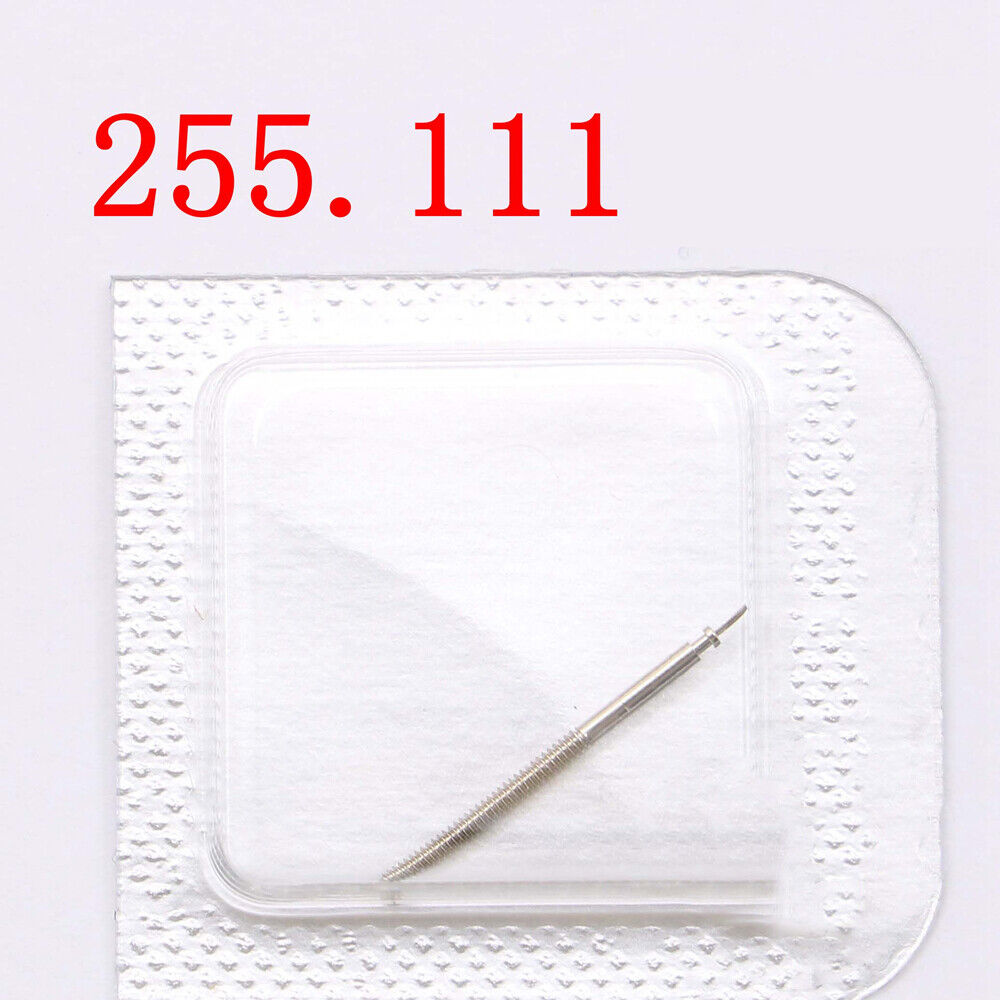 Replacement winding stem for ETA 255.111 movement, compatible watch part.