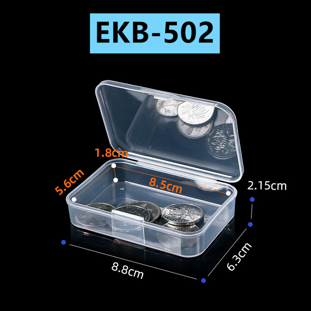 Compact toolbox container with hinged lid for secure storage, 10pcs set, ideal for organizing small tools and accessories.