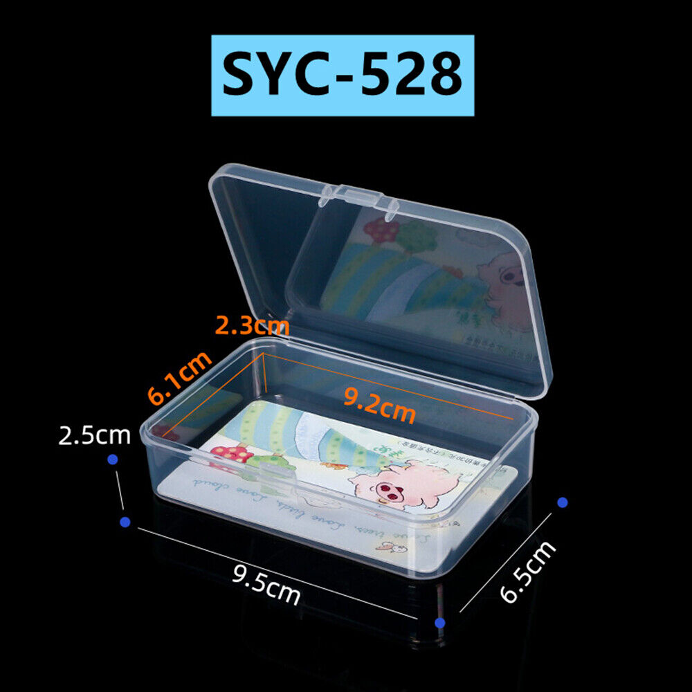 1. Durable 10pcs rectangular toolbox set with hinged lid for organized storage, 2.5x9.5x6.5cm.  