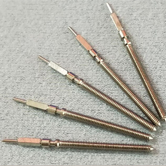 Set of 3 watch winding stems for ETA 6497/6498 & Seagull ST3600/ST3620 movements, precision fit.