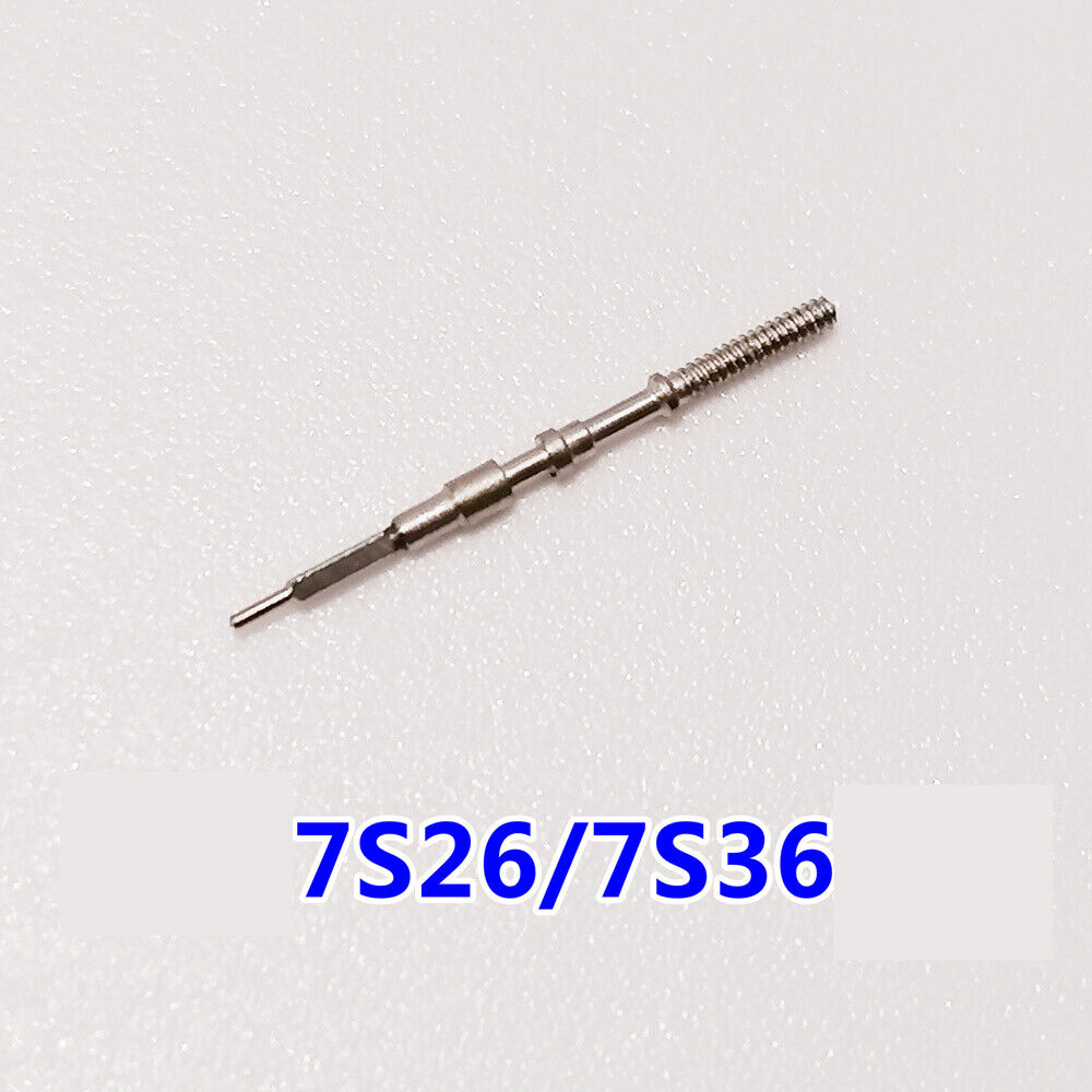 Set of 5 replacement watch winding stems for 7S26/7S36 movements, compatible with various watch repairs.