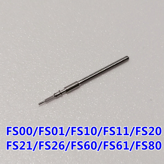 Set of 5 FS series watch winding stems compatible with FS00-FS80 movements for precise time adjustment.