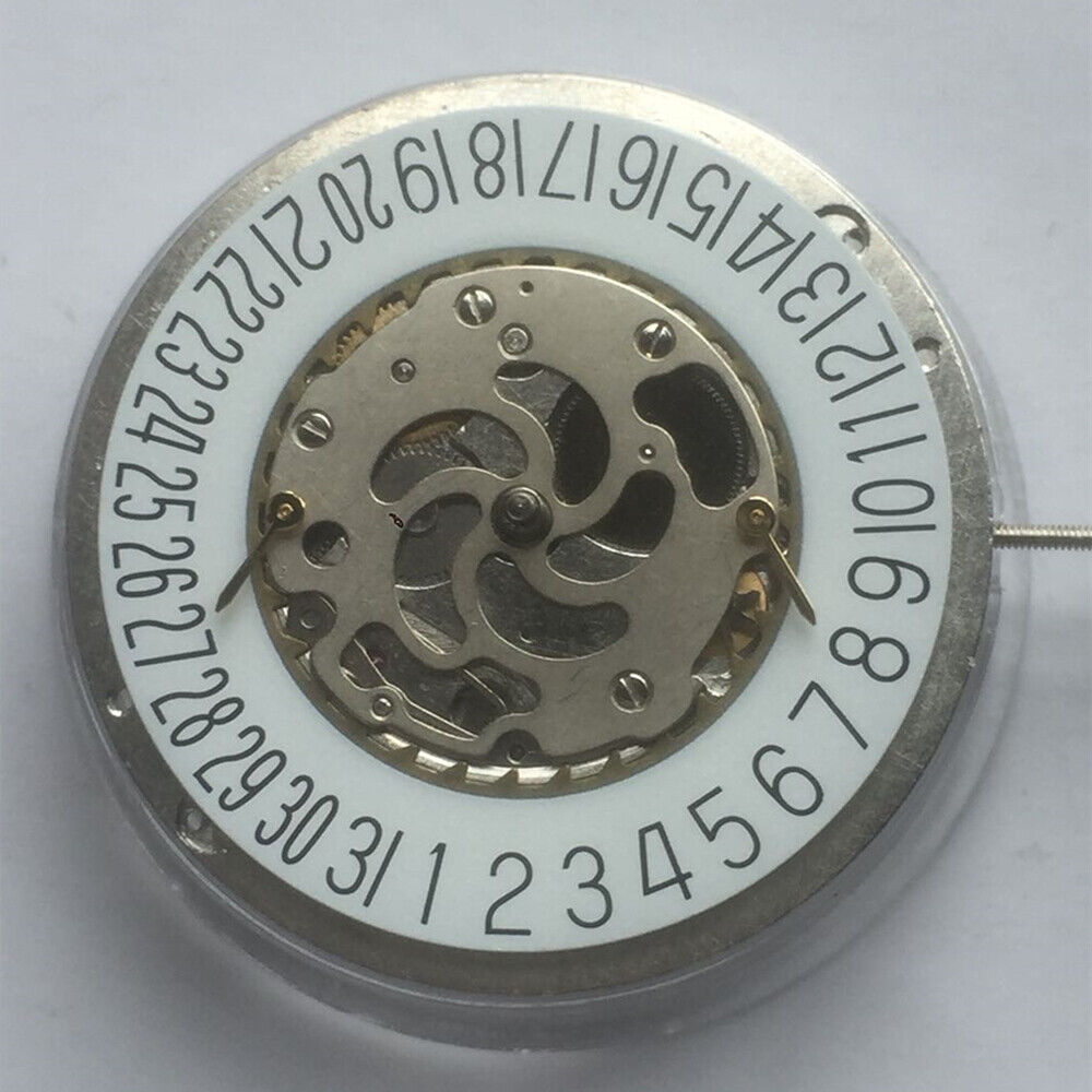 China Made kinetic watch with mechanical movement, small seconds at 9 o'clock, stylish accessory.