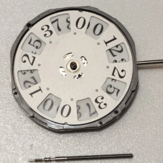 Miyota 1M52 quartz watch movement with date at 12 o'clock, three hands, precise Japan mechanism