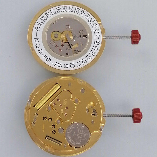 Ronda 1016 Swiss quartz watch movement with date display at 3 o'clock, reliable precision for watch accessories.