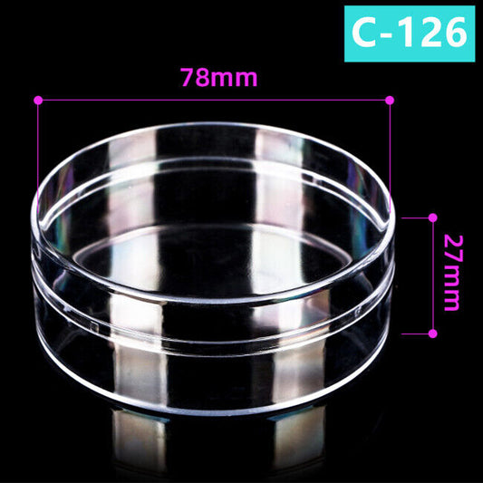 Set of 10 round transparent PS storage boxes, 78x27mm, perfect for organizing small toolbox accessories.