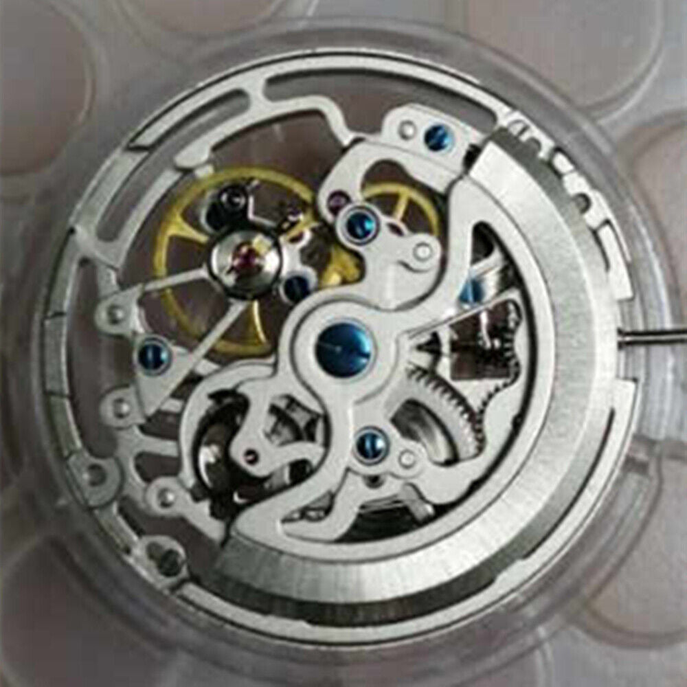 Tianjin YT2809 hollow automatic mechanical watch movement, precision China-made component for watch repair.