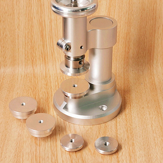 Watch Tool E25 screw-type presser, metal case press with 30mm, 38mm, 40mm dies for watch repair.