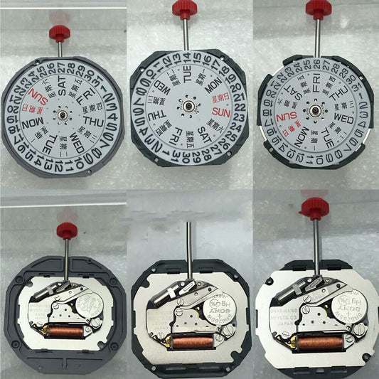 Miyota 2405 Japan Quartz Movement watch accessory with dual Chinese English dial, precise timekeeping by Miyota.