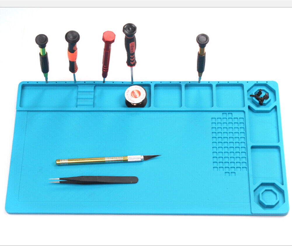 38x21cm silicone insulation pad for watch repair, thermostable and anti-corrosive by TE503.