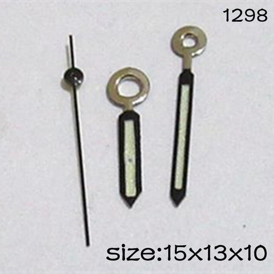 Set of luminous watch hands for Miyota 2015 movement, 15mm/13mm/10mm lengths by #1298 brand